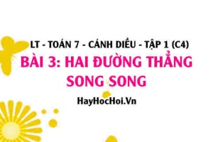 Dấu hiệu nhận biết hai đường thẳng song song, Tiên đề EUCLID, tính chất hai đường thẳng song song? Toán 7 bài 3 cd1c4